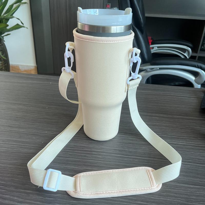 Water Bottle Carrier Bag Compatible With 40Oz Tumbler With Handle, Water Bottle Holder With Adjustable Shoulder Strap