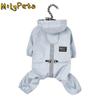 Waterproof Reflective Dog Raincoat Soft Polyester Dogs Hoodies Portable Elastic Cuffs Breathable Dog Rain Jacket Outdoor