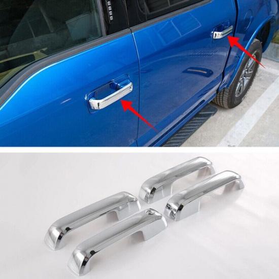 For Ford F150 F-150 2015-2020 Chrome Side Door Handle Molding Cover Trim decor