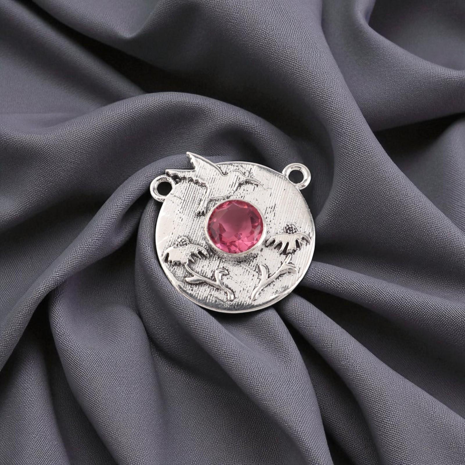 

Rare Pink tourmaline Gemstone 925 Sterling Silver Jewelry Handmade Pendant0.92 CP-34-16