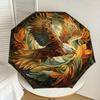 1pc Eagle Leaves Automatic Open/Close Umbrella with Windproof, 8-Rib Sturdy Canopy, Durable Ribs, Fashionable Design1236A