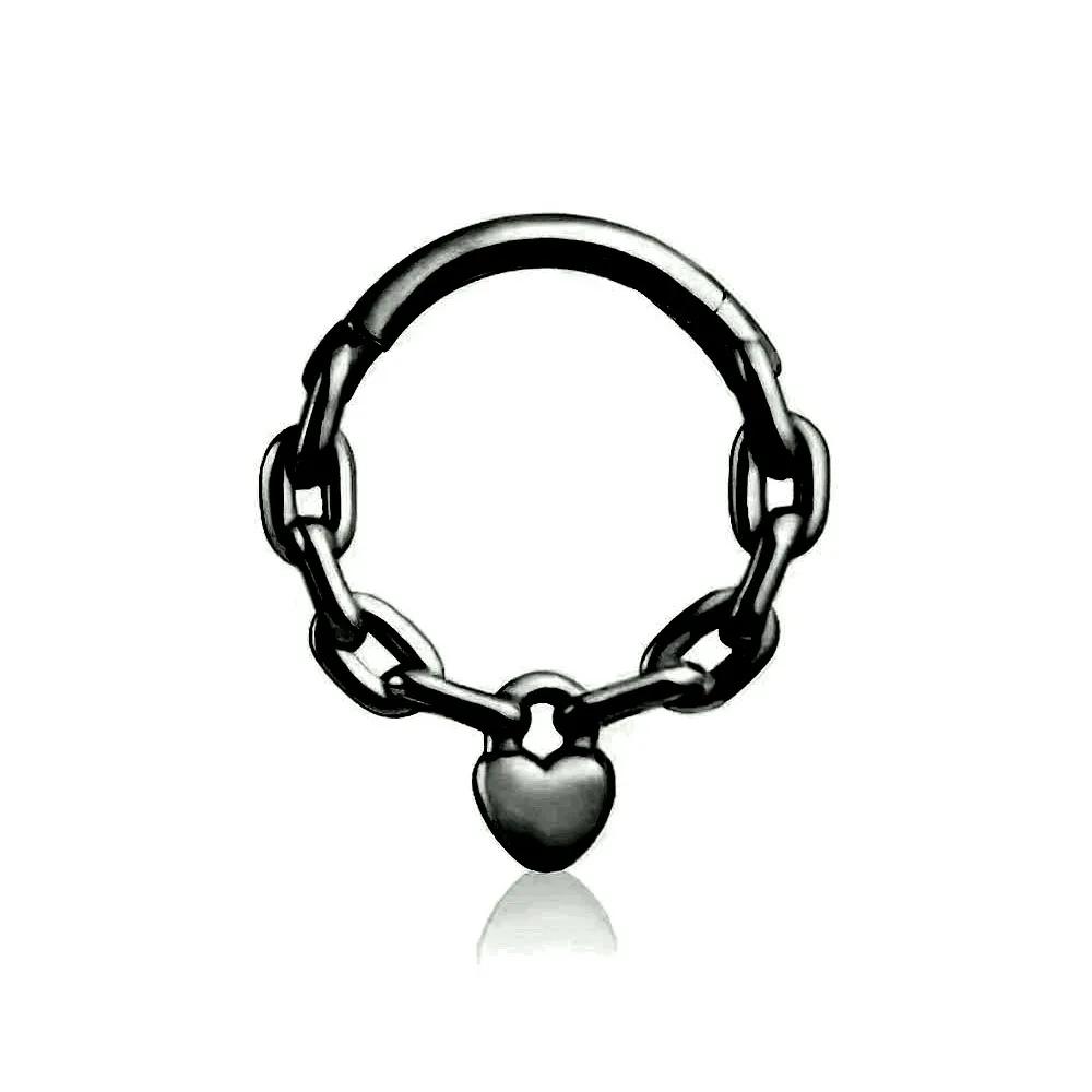 Nasenring aus Edelstahl 316, nahtloser Ring, geschlossener Ring, Nasenseptumring, einfarbiger spitzer Kegel Piercing-Ohrring, runder p