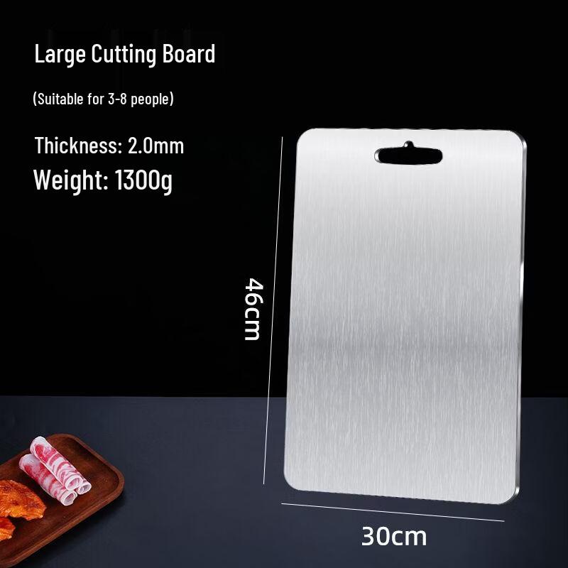 

Portable Double-Sided Stainless Steel Chopping Board