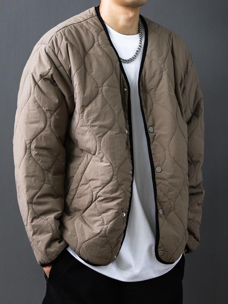 Men's Retro Quilted Cotton Jacket - Warm, Padded, Collarless Design for Winter Layering