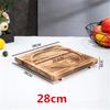 Heat Insulation Wooden Mat Iron Plate Bottom Board Bowl BBQ Square Wood Pad Stone Casserole Pot Pad Placemat for Dining Table
