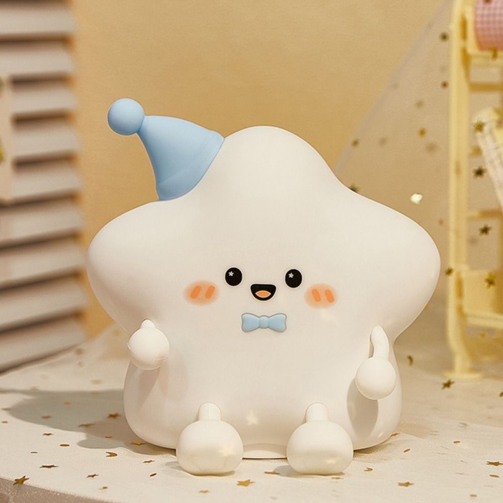 Colorful Light LED Star Night Light Soft Silicone Touch Table Lamp Sleeping Lamp  Sleep Aid