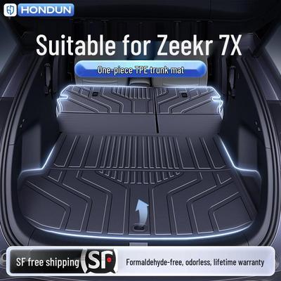 Zeekr 7X Trunk Mat TPE25: Integrated Tail Box Mat for Car Interior Modification.