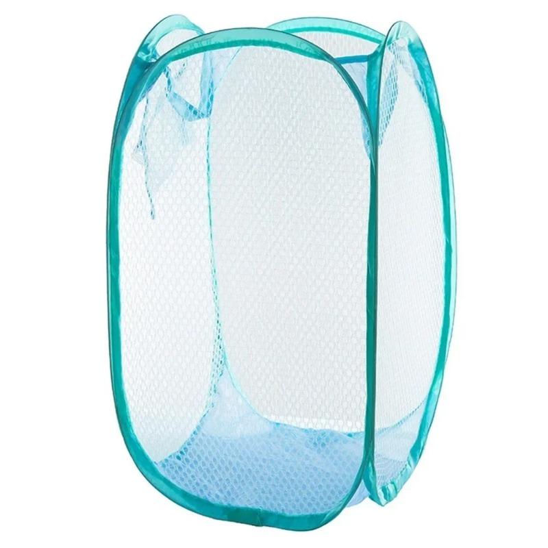 Large Capacity Folding Household Laundry Storage Basket Mesh Dirty Clothes Storage BasketToy Storage Bag Household StorageBucket