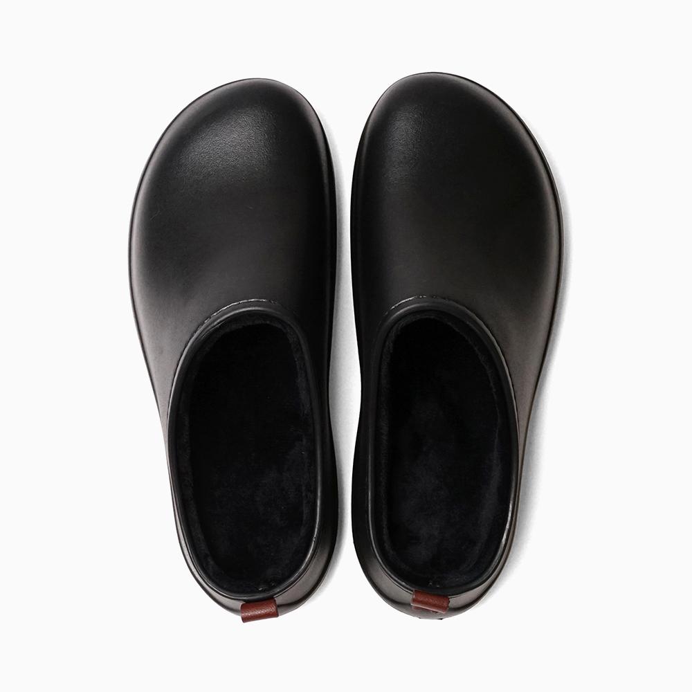 Frontier Hoon Bysol Hoon Clog-Style Fur Camping Slippers - Black