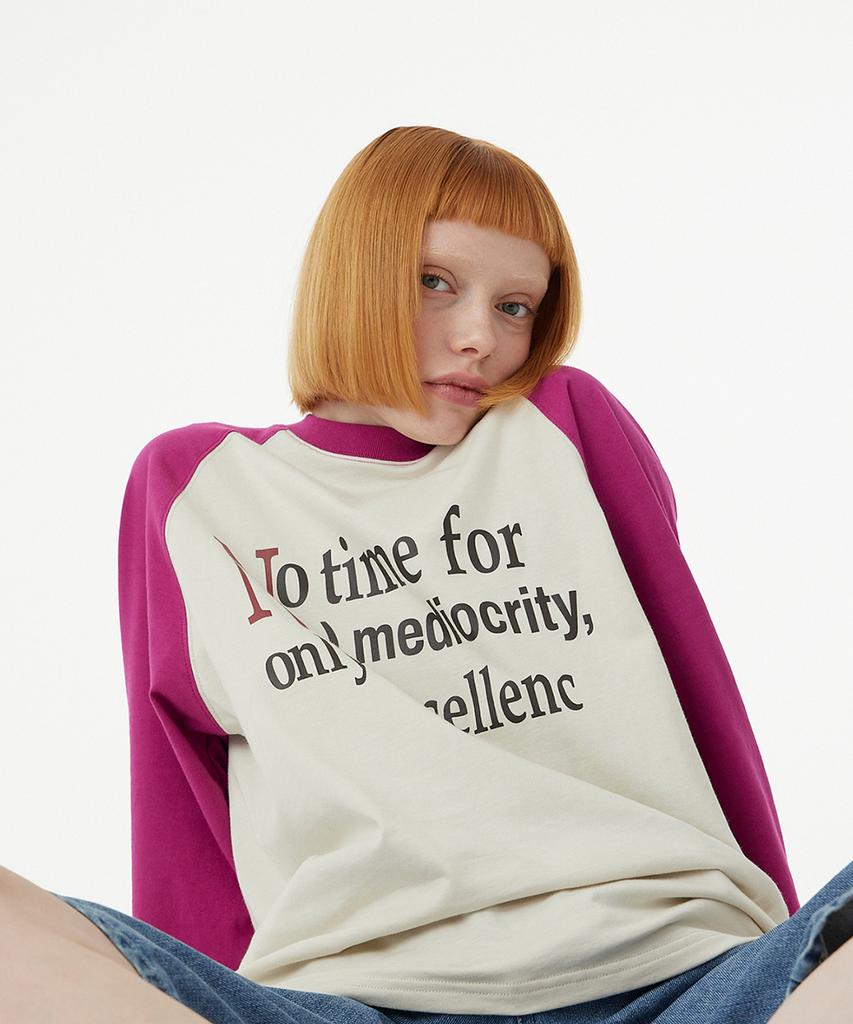 URBANAGE No Time Raglan Long Sleeve_Pink