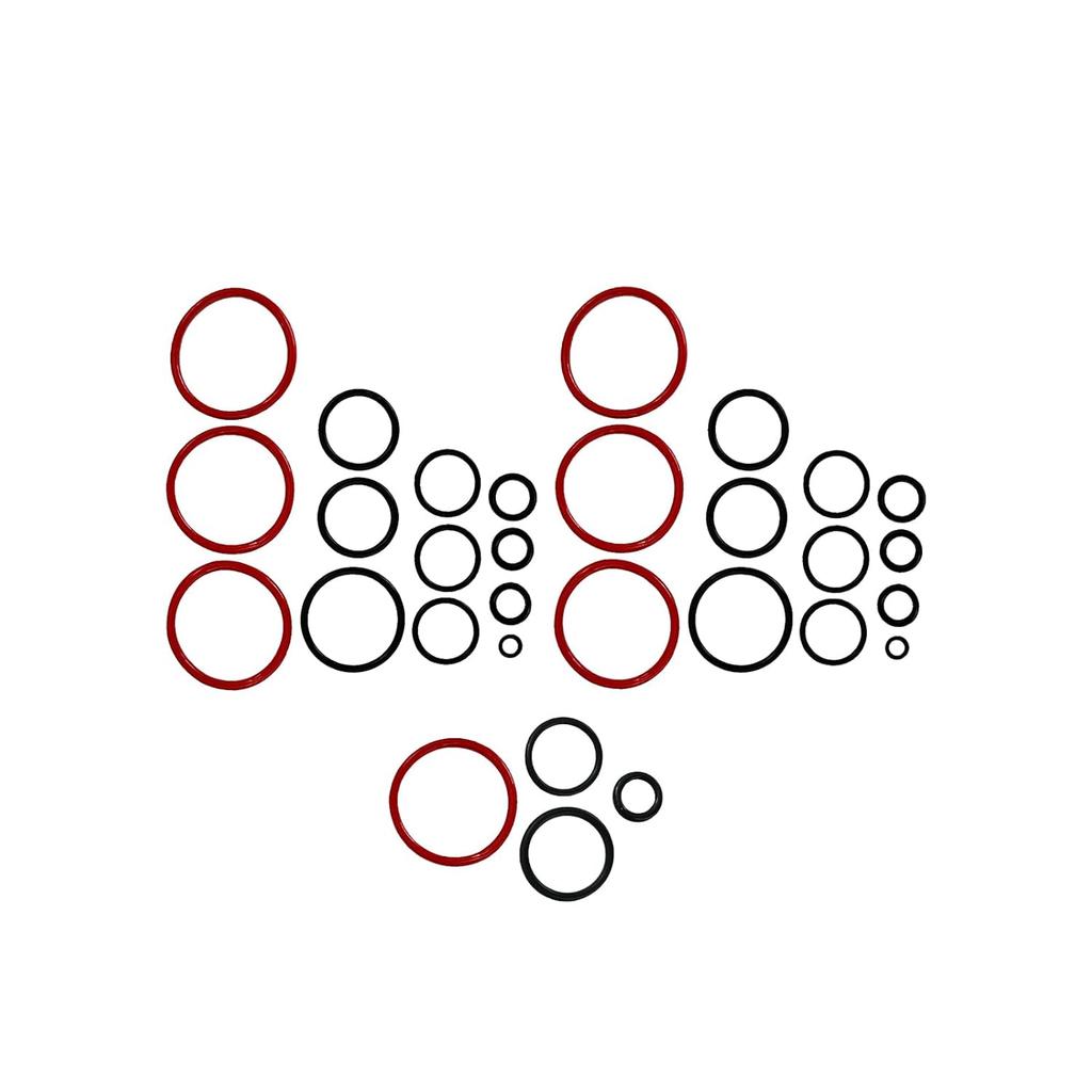 Air Suspension O-Ring Kit, Front Rear Air Suspension Valve Block O-Ring Seal Kit Fits for Land Rover LR3 LR4 Range Rover Sport