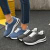 Women's Plus Size Denim Lace-Up Sneakers - Summer 2025 Round Toe Flat Casual Shoes