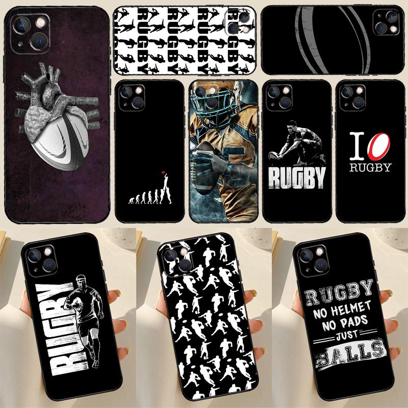 Rugby Football Sport Cover For iPhone 13 14 15 16 Pro Max 12 Mini 11 14 15 16 Pro Max Plus X XR XS Max Phone Case