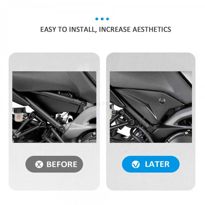 Carbon Fiber Side Fairing Cover Panel Yamaha MT-09 FZ-09 Motorcycle Aftermarket Body Protection