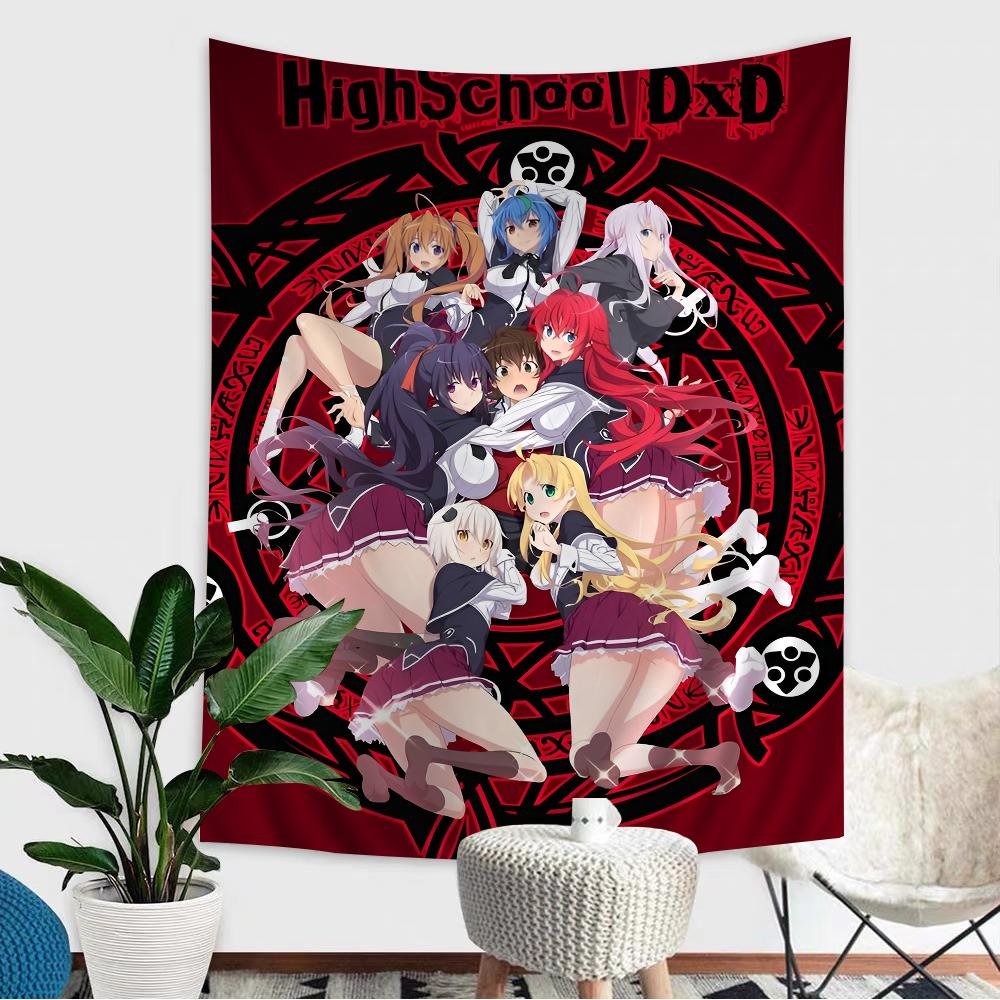 High School DxD DIY Väggbonad Hängande Tarot Hippie Väggmattor Sovsal INS Heminredning