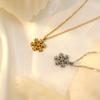 Accessories Fashion 18K Gold Small Snowflake Titanium Steel Necklace Does Not Fade Xiaoxiangfeng Clavicle Chain Advanced Sense
