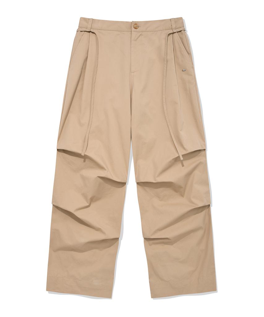 FALLETT Wide Parachute Pants Beige