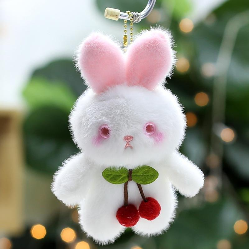 Cute Cute Cherry Rabbit Pendant Plush Toy Doll Bear Bag Hanging Keychain Doll Doll