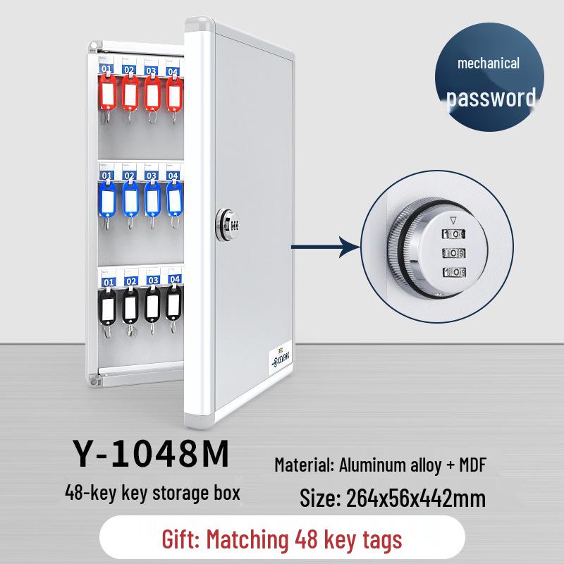 Wall-Mounted Key Management Cabinet for Real Estate & Car Keys