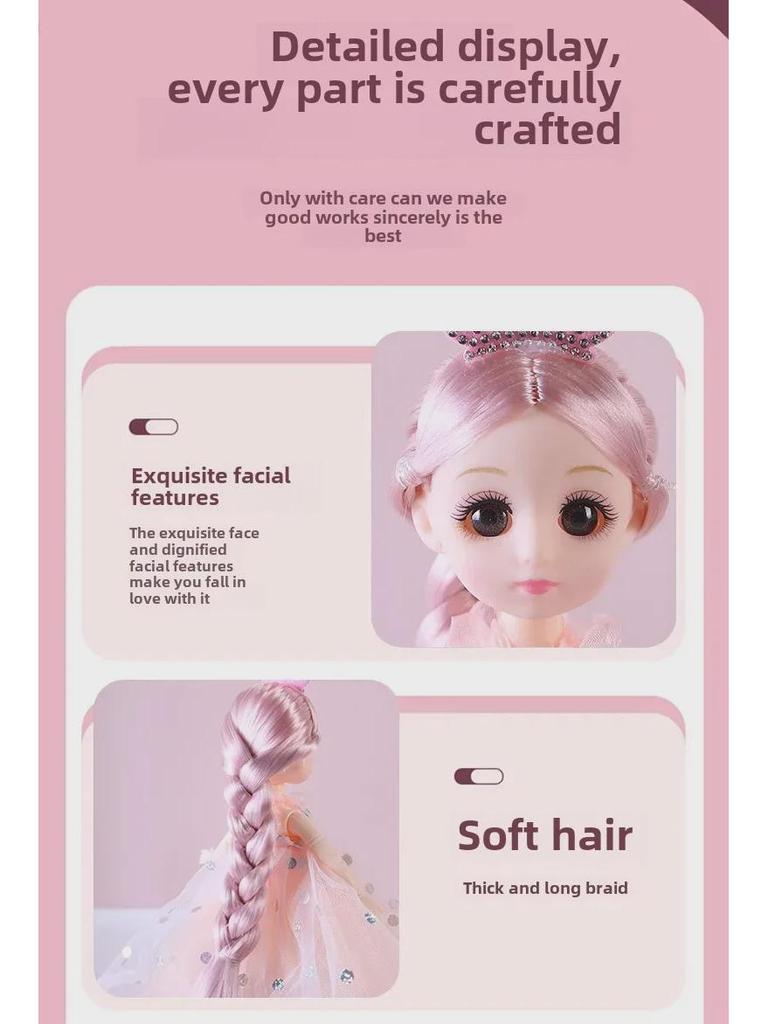 26 cm Zpívající, rotující a tančící panenka princezna Barbie s hudbou a světly – dětská hračka.