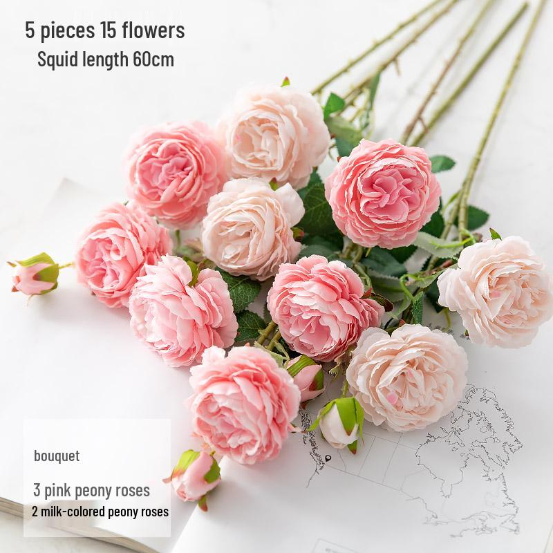 

Light Luxury Silk Peony Floral Art for Living and Dining Rooms