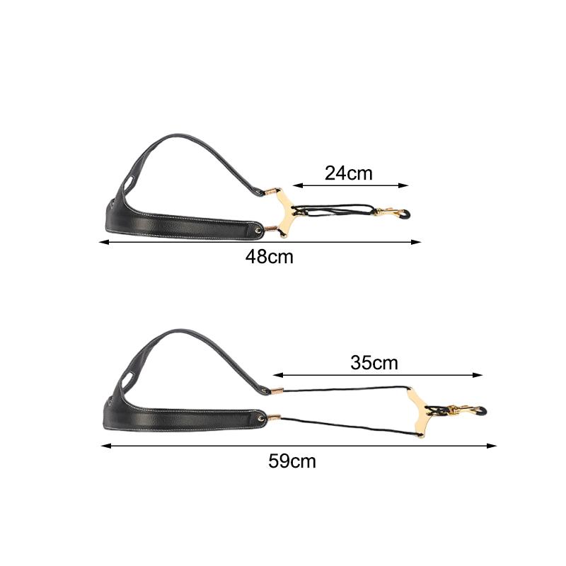 Saxophon-Nackenband Länge Verstellbar PU-Leder Gepolstert Weiche Nackenschlinge Saxophon-Schultergurt für Saxophonzubehör