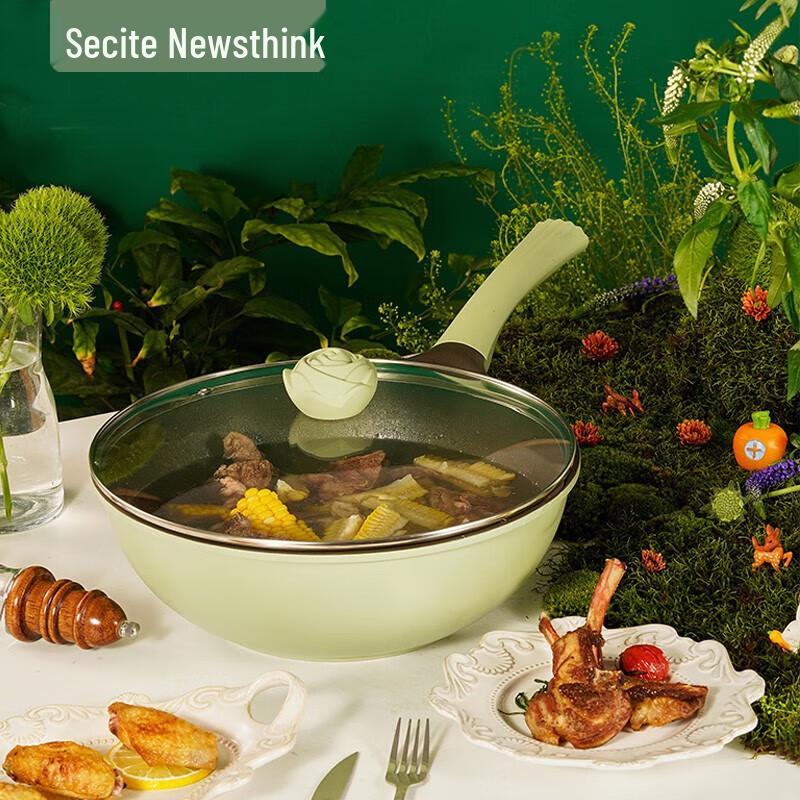 Xinsite Tea Break Rose 3013 Titanium Non-stick Wok