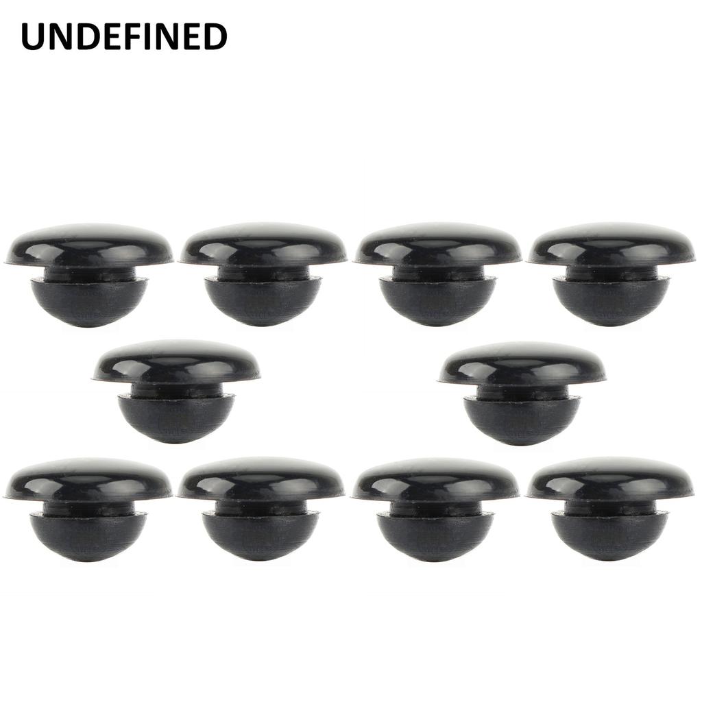 Motocross Accessories 10pcs Black Rubber Insert Pads Skidproof For Harley Touring 1986-2018 Cut Floorboards UNDEFINED