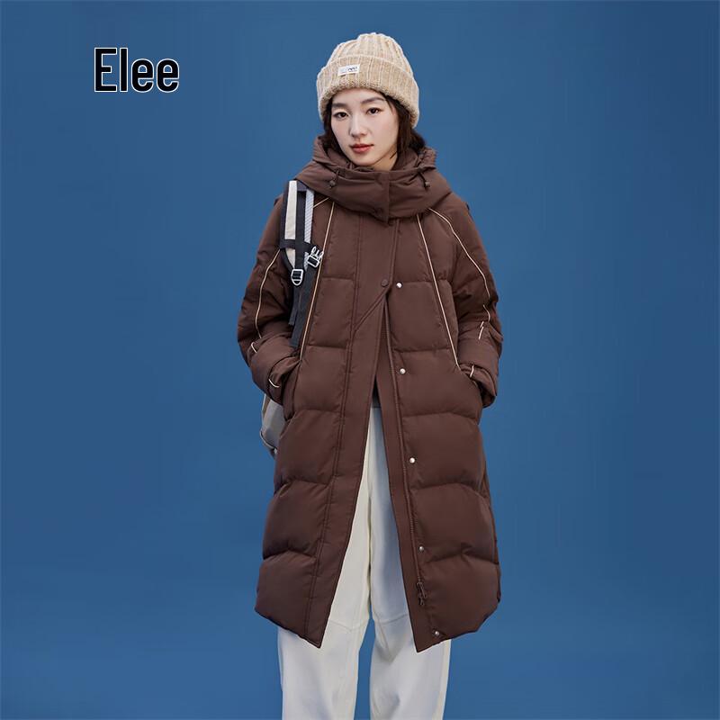 Aralle Women's Long Hooded Duck Down Winter Coat