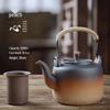 Clay Teapot with Lid and Handle for Electric or Charcoal Stove