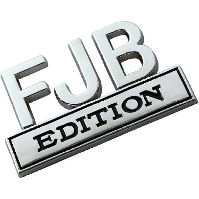 1x Metal FJB Edition Decals Sticker 3D Raised Letter Emblem Chrome Black