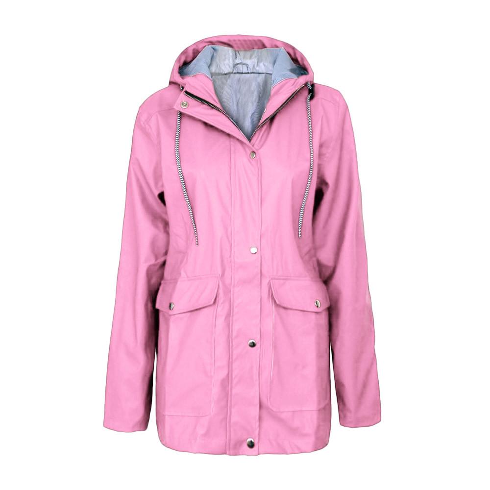  Solid Rain Jacket Outdoor Plus Jackets Waterproof Hooded Raincoat Windproof