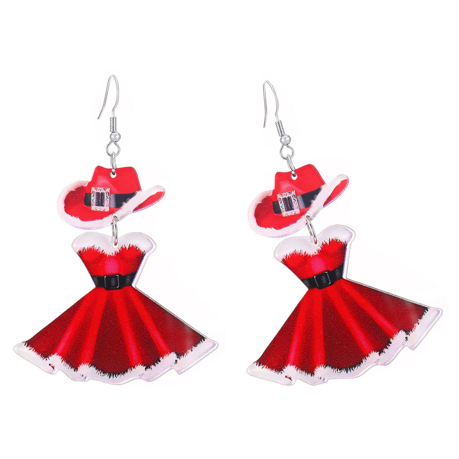 

Серьги-подвески, серьги для вечеринок, рождественские серьги в виде шляпы, уникальные женские украшения с акриловой текстурой для вечеринок и повседневных нужд