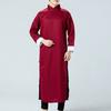 Groommen Tang Suit Vintage Long Sleeve Embroidery Stand Collar Knot Button Closure Stage Performance Autumn Winter Men Chinese Traditional Wedding
