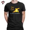 Chinese Style Men Tshirt Tai Chi Cultivate The Harmony T Shirts 100 Cotton Tops Unique Crew Neck Tee Shirt Printed TShirts