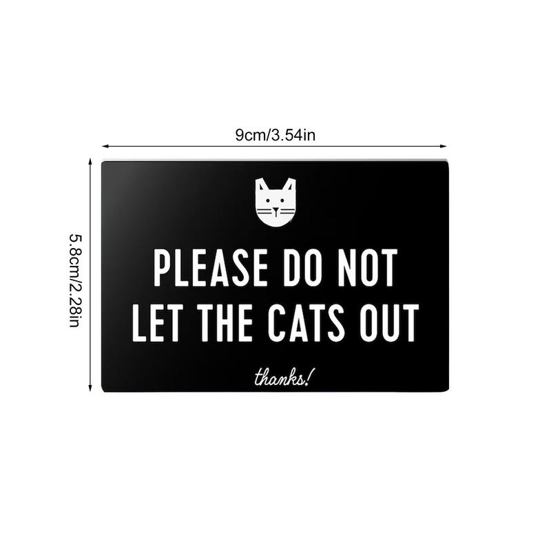 Cat Signs Wall Do Not Let The Cat Out No Punching Wooden Do Not Let The Kitten Out Signs for Home Apartment Workplace decor