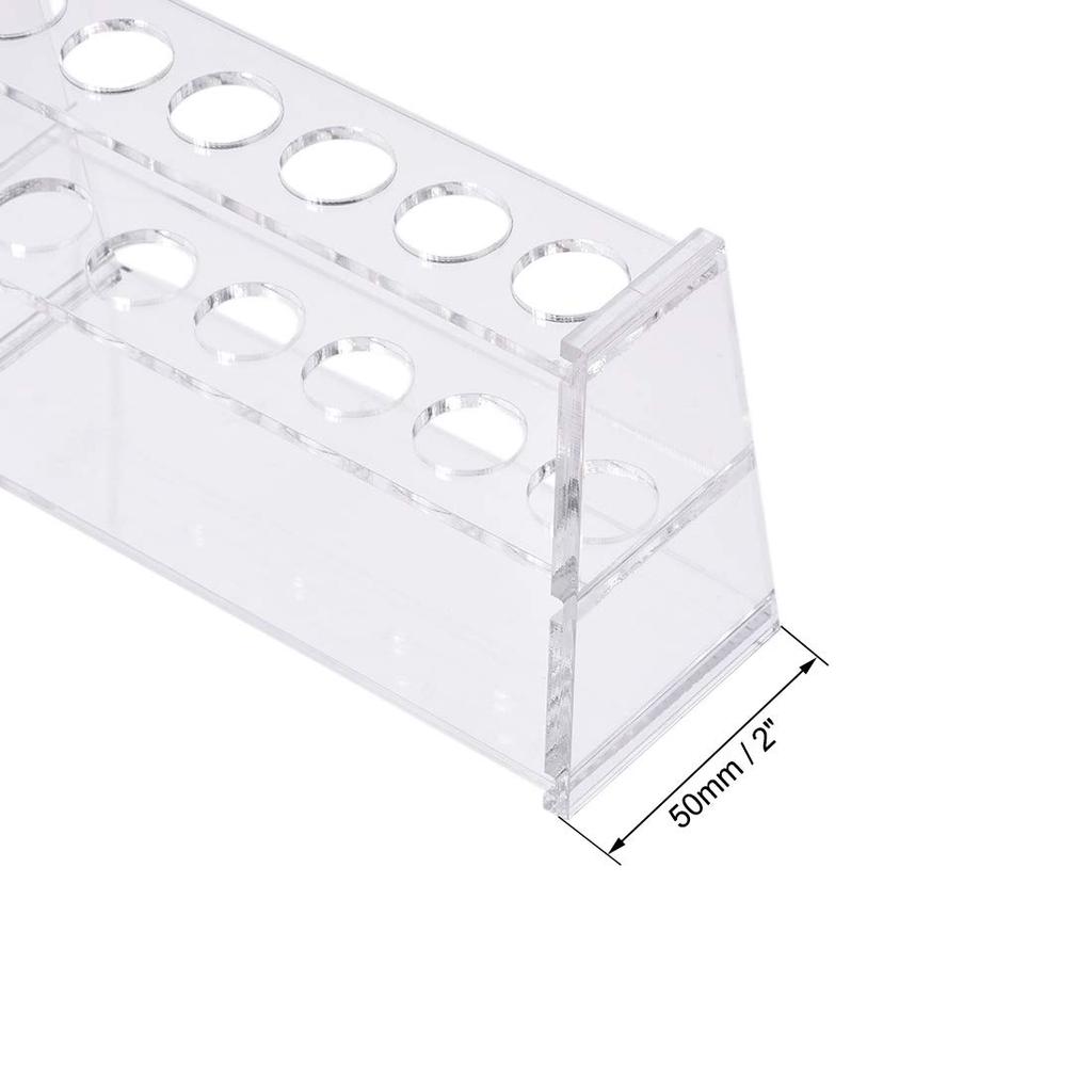 Uxcell Acrylic Test Tube Holder Rack, 6-Well, for 10ml Centrifuge Tubes, 2-Pack