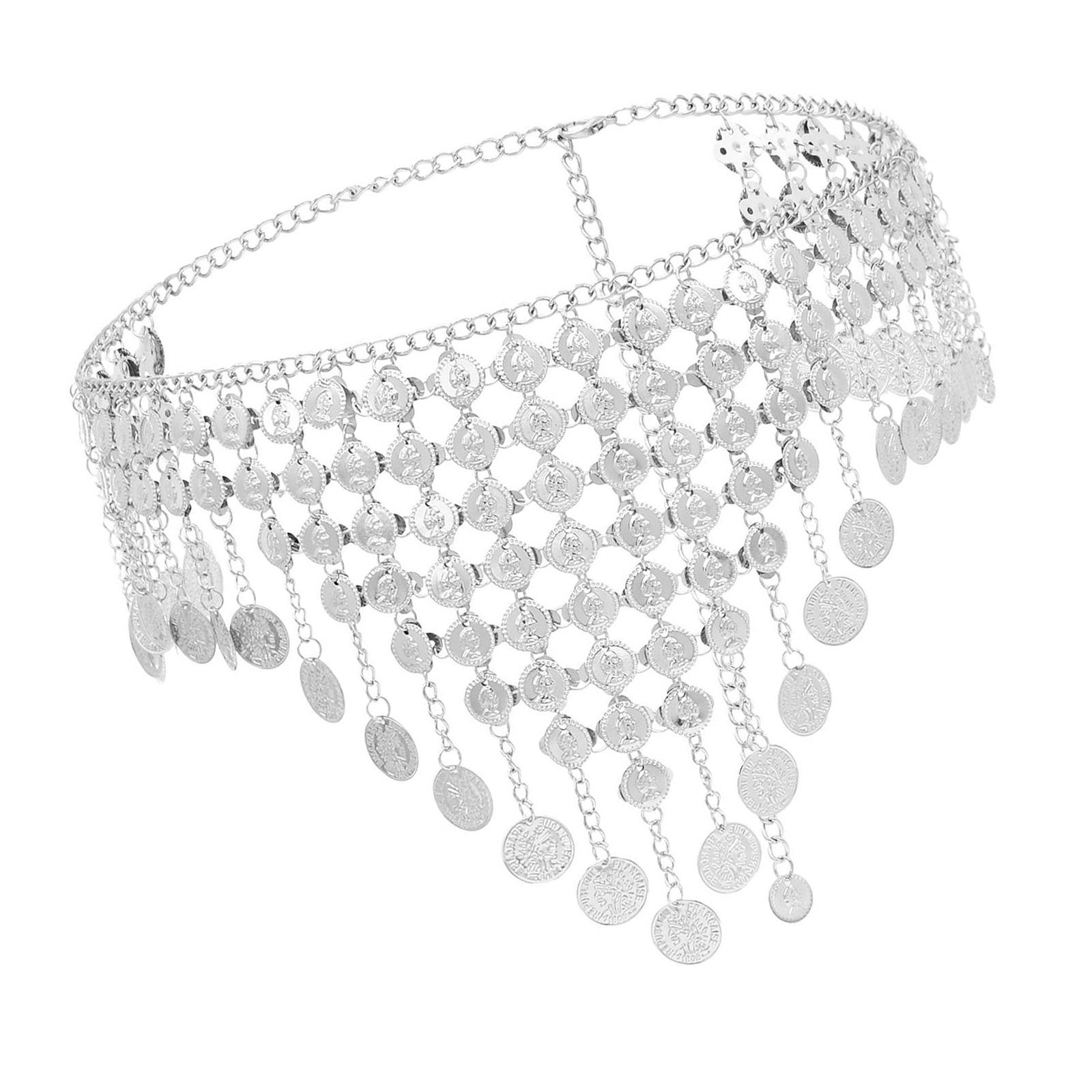 

Трендовая поясная цепочка с монетами и кисточками, регулируемая длина, цепочка для тела, модный пояс для женщин для вечеринок и повседневной носки D