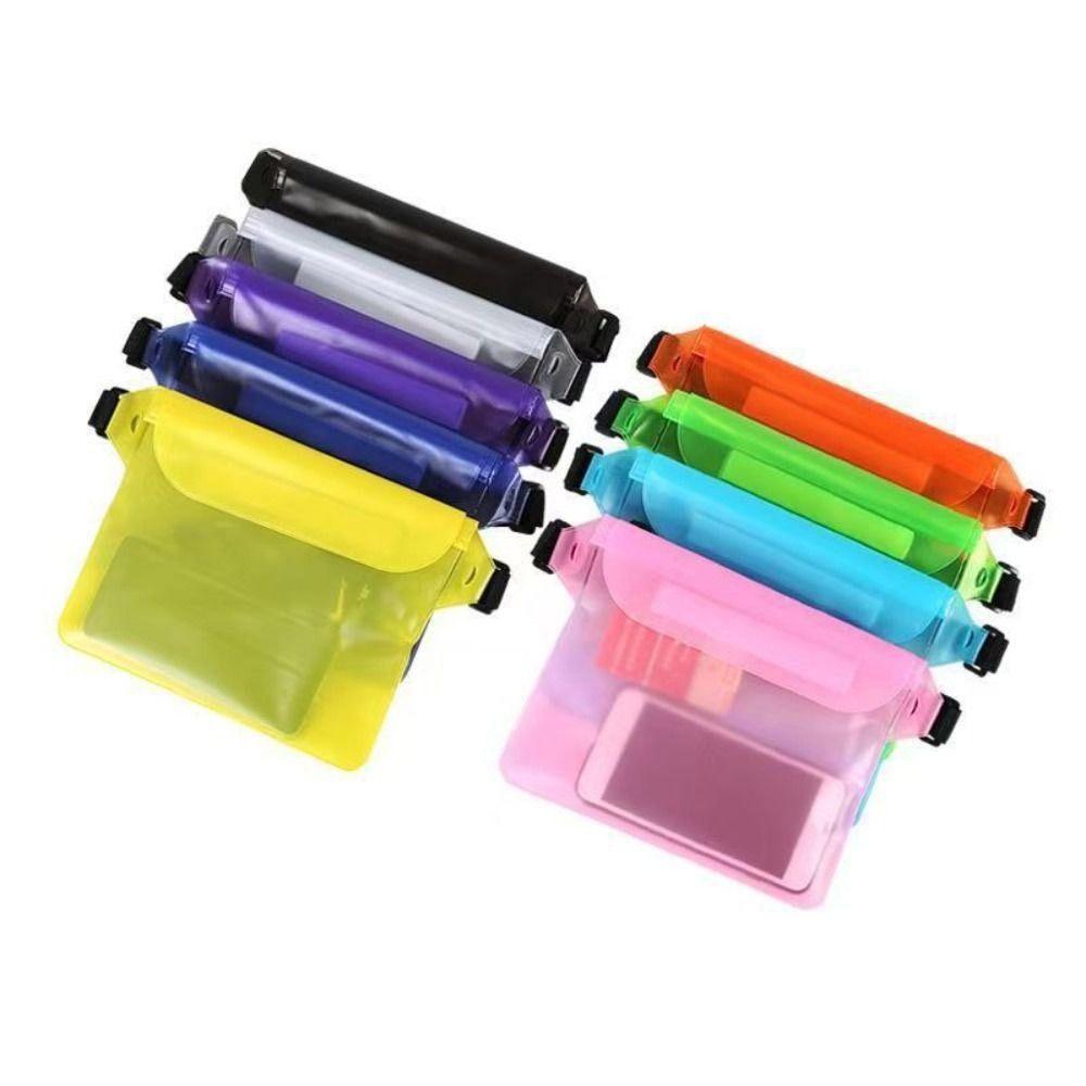 Transparent Waterproof Phone Bag Folding Swimming Storage Bag Waist Waterproof Bag  Outdoor Sports