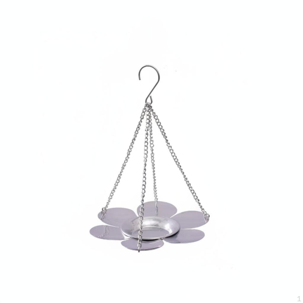 Hanging Bird Feeder Steel Flower Decorative Hanger for Avian Birds, Gardeners, Garden,