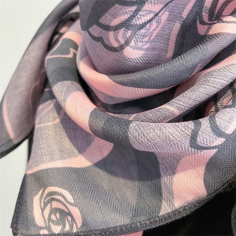 Damen Druck Quadratischer Schal Mode Retro Bandanas Leicht Flecken Halstuch Stirnband