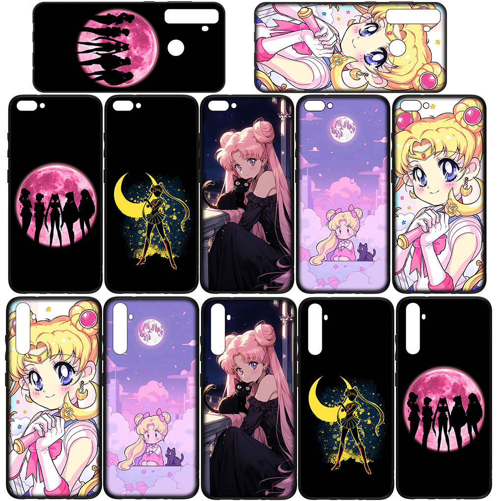 Handyhülle für iPhone 17 16 15 Xiaomi Poco F8 F7 X7 X6 M8 C85 C75 C71 Redmi Note 14 13 12 11 Pro Max A3 A4 14C 13C 12C 15C Süßes Matrosenmädchen Mond Hülle