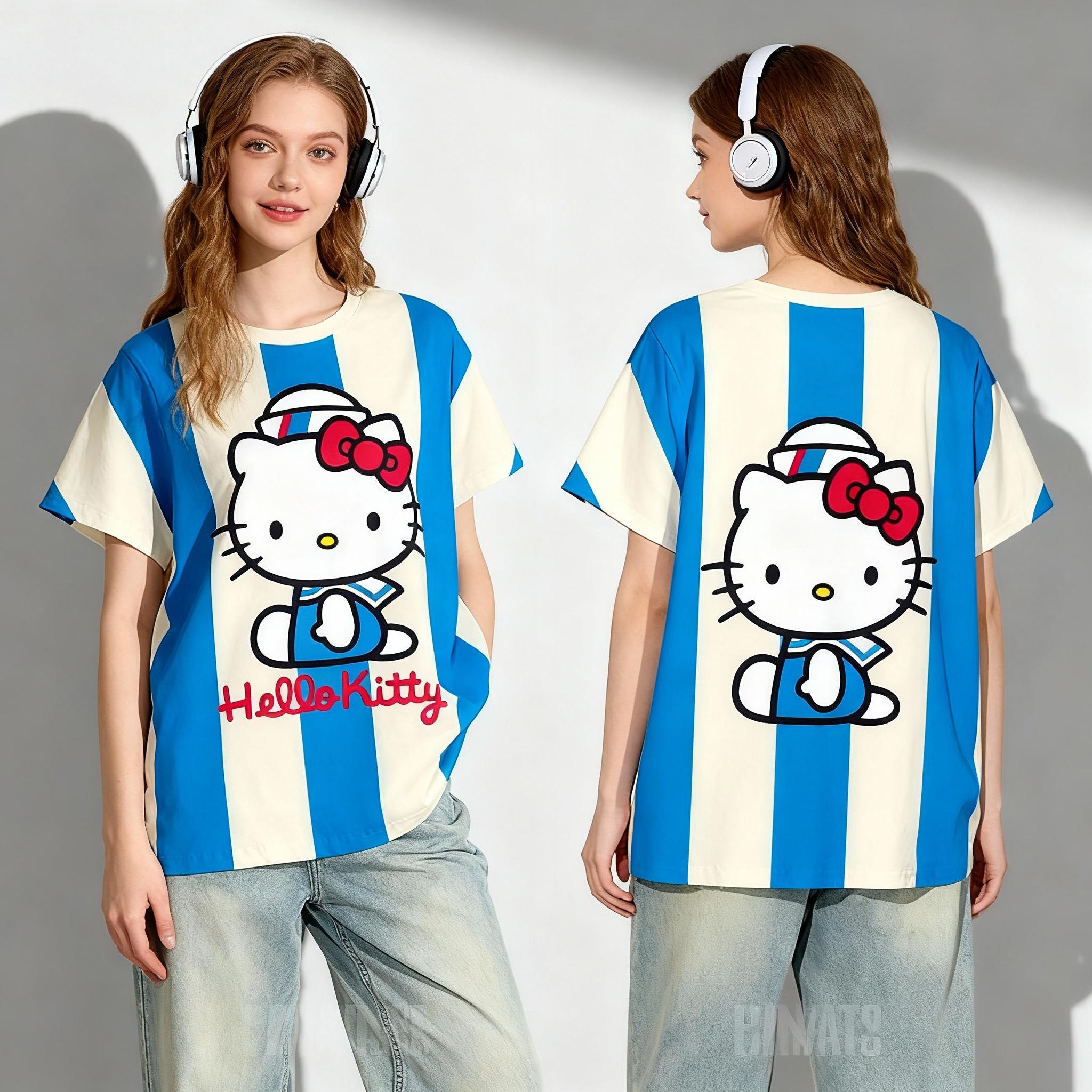 

American-style sportswear sweet and cool summer T-shirt, plus size adult top XXS