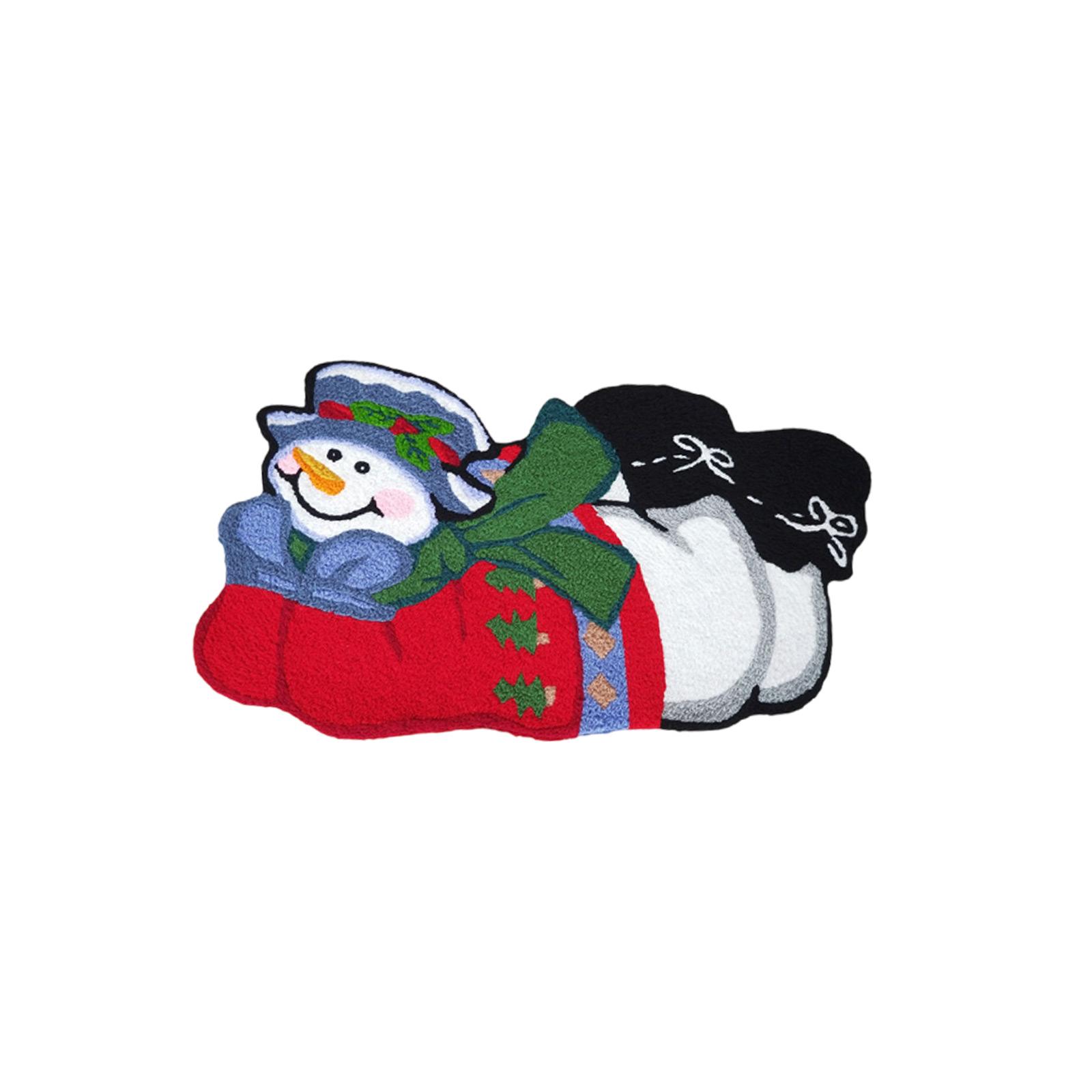 

Рождественский коврик для пола в ванной комнате, ковер для ванной комнаты, нескользящий коврик для пола, подходит для ванной комнаты, ванны, кухни, абсорбирующий, милый ковер One Size