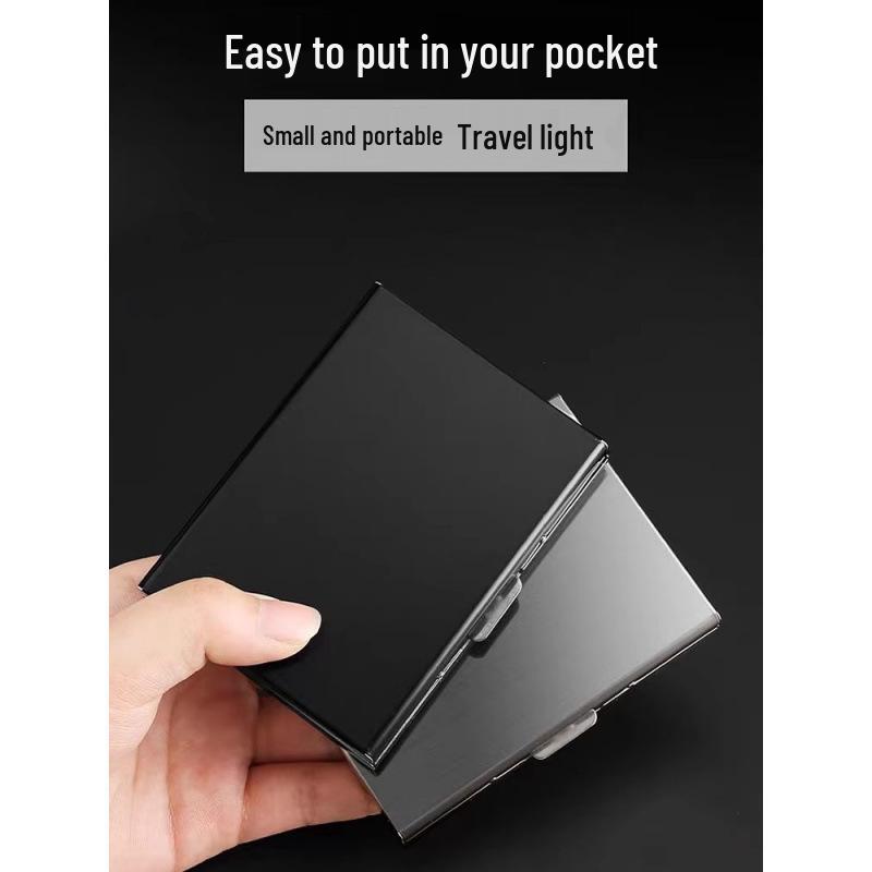 Nerezový držák na karty proti krádeži - Ultratenký, Antimagnetický pro muže a ženy