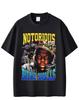T-shirt Graphique du Rappeur The Notorious Big Imprimé Biggie Smalls T-shirts Unisexes Mode Hip Hop T-shirts Homme Coton T-shirts Oversize