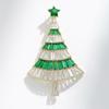 Bo Xin Yun Exquisite Green Christmas Tree Brooch - Luxury Winter Clothing Accessory and Gift Ornament