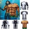 Męskie legginsy gimnastyczne drukowane w 3D, sportowa koszulka kompresyjna z okrągłym dekoltem**