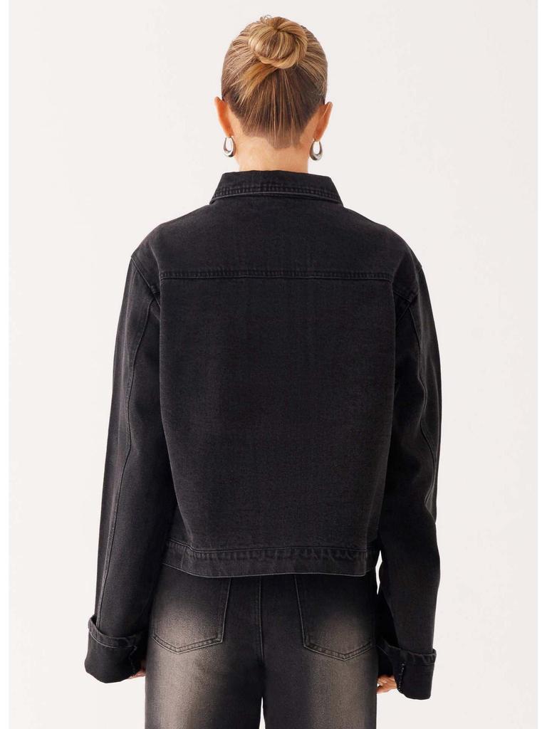 European Lapel Casual Women's Denim Jacket