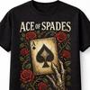 Ace of Spades Skull Roses Gothic Motorhead Poker Graphic Unisex TShirt